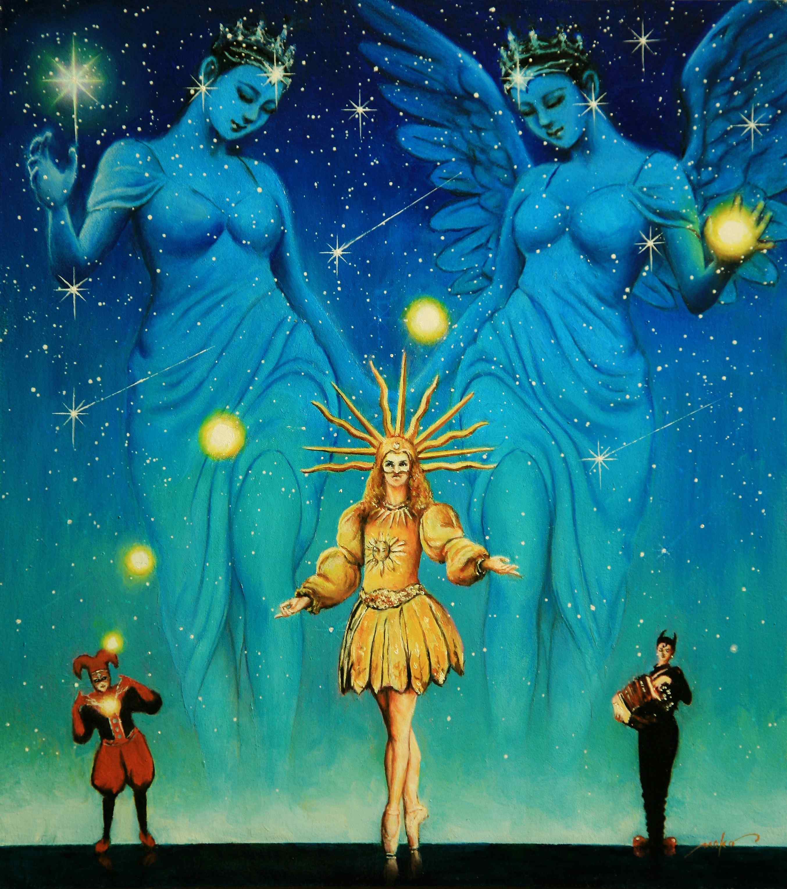 太陽神を描く☆油彩画【アポロンの誕生】～THE BIRTH OF APOLLON